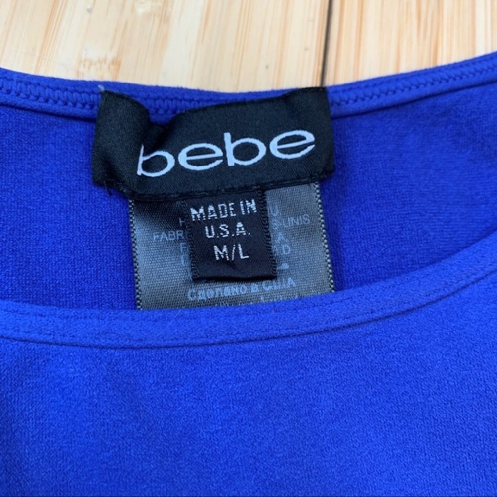 BEBE ombré blue clubbing dress with cutouts, M/L. - Picture 6 of 9